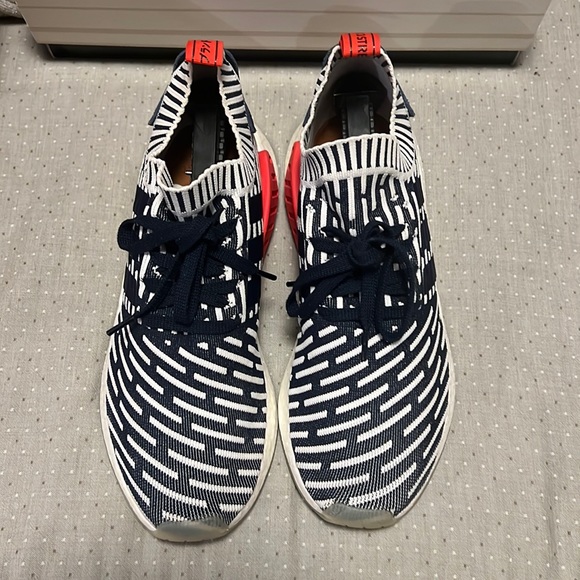Gently used Sz 10 adidas NMD ‘Navy White’ PK Roni no box